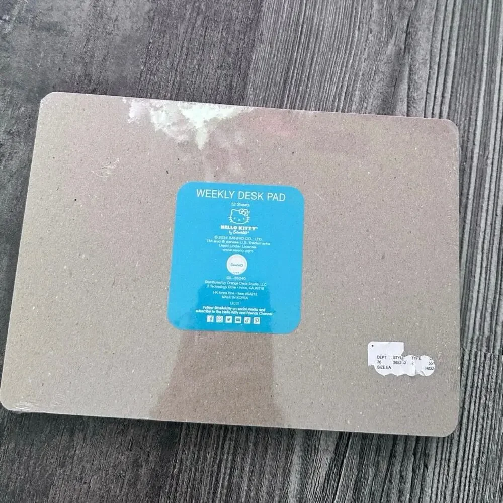 sanrio hello kitty weekly desk pad, never used